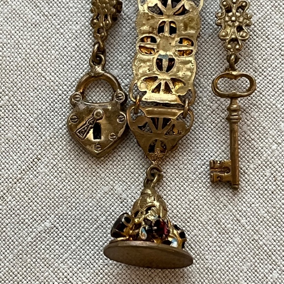 Stunning Vintage Czech Garnet & Pearl Brooch - Picture 6 of 8